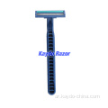 TPE Rubber Handle Twin Blade Beard Razor يمكن التخلص منه